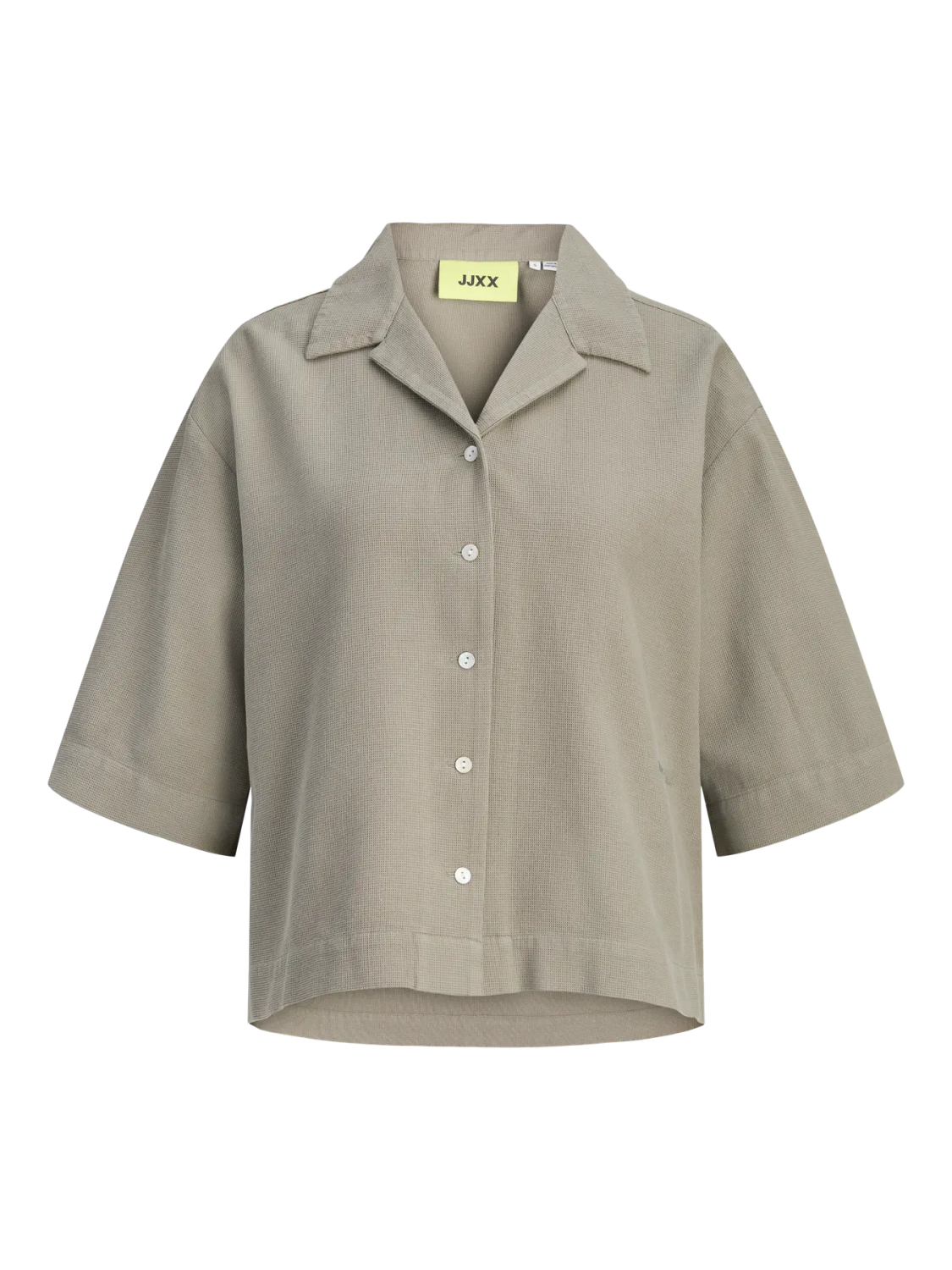 Global waffle 3/4 Resort skjorte grå