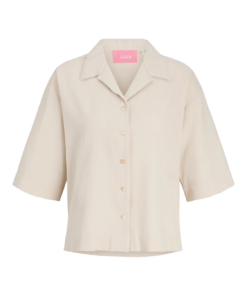 Global waffle 3/4 Resort skjorte lys grå