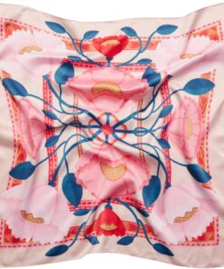 Silkeskjerf beige/rosa