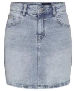 Yolanda denim skjørt, lys blå