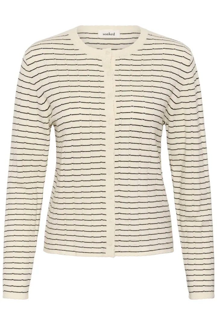 Spina cardigan hvit/sort