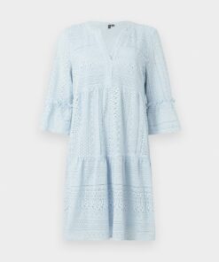 Honey lace 3/4 v-neck tunika blå