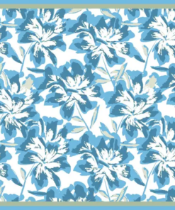 Manny skjerf blå blomster