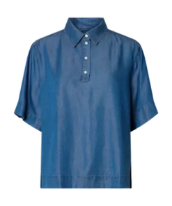 Janna 2/4 polo skjorte blå