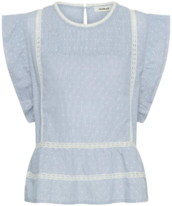 Aster topp bluse blå