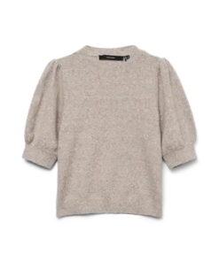 Doffy Stitch 2/4 o-neck genser grå