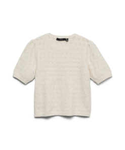 Doffy Stitch 2/4 o-neck genser lys grå