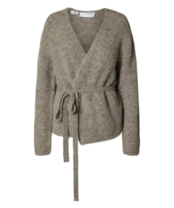 Gabriella belte cardigan grå