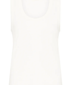 Cosetta v-neck tank topp armløs hvit