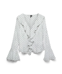 Willow frill topp hvit