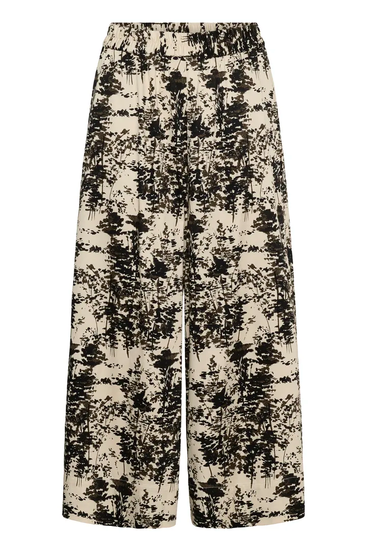 Naelle print bukse casual beige