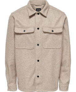 Alternative view of Ash Ovr Woolen Look Pkt skjorte beige
