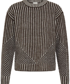 Kamara Stripe5 lang ermet brun