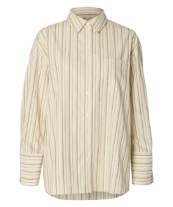 Dannie Stripe oversized skjorte grå