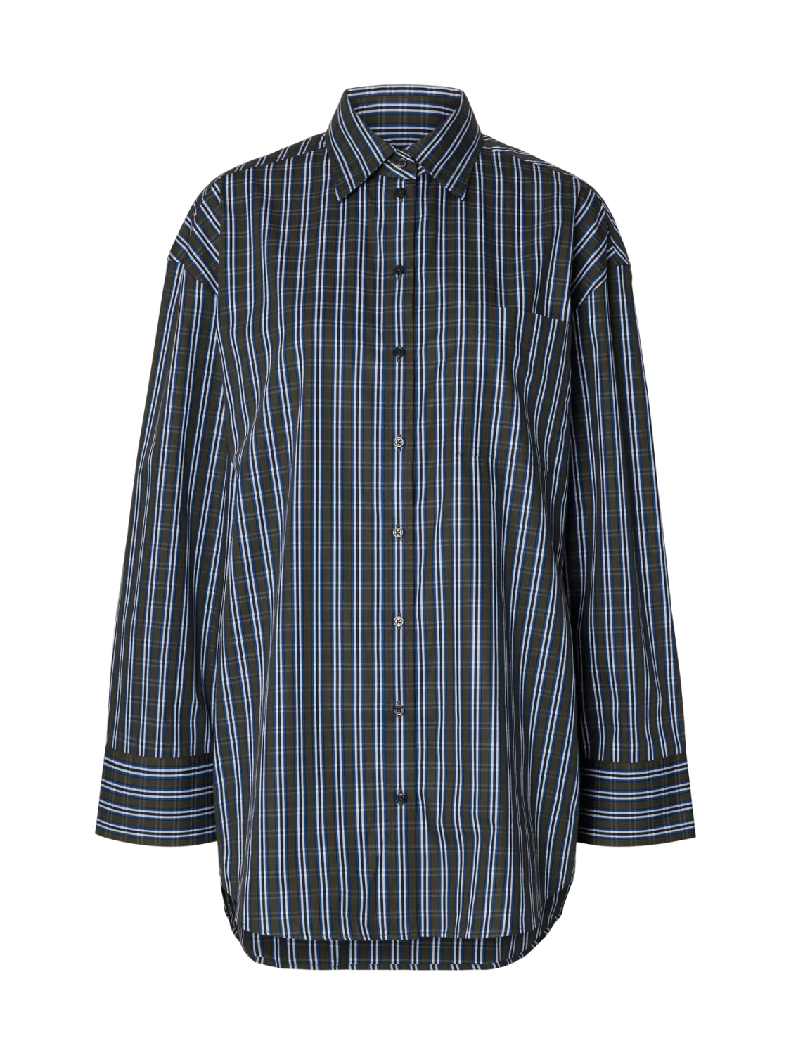 Eden Oversized Pocket skjorte grønn rutete