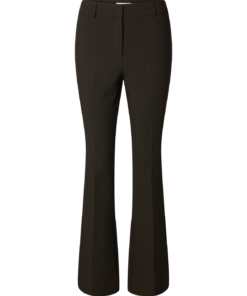 Rita slim flared bukse brun