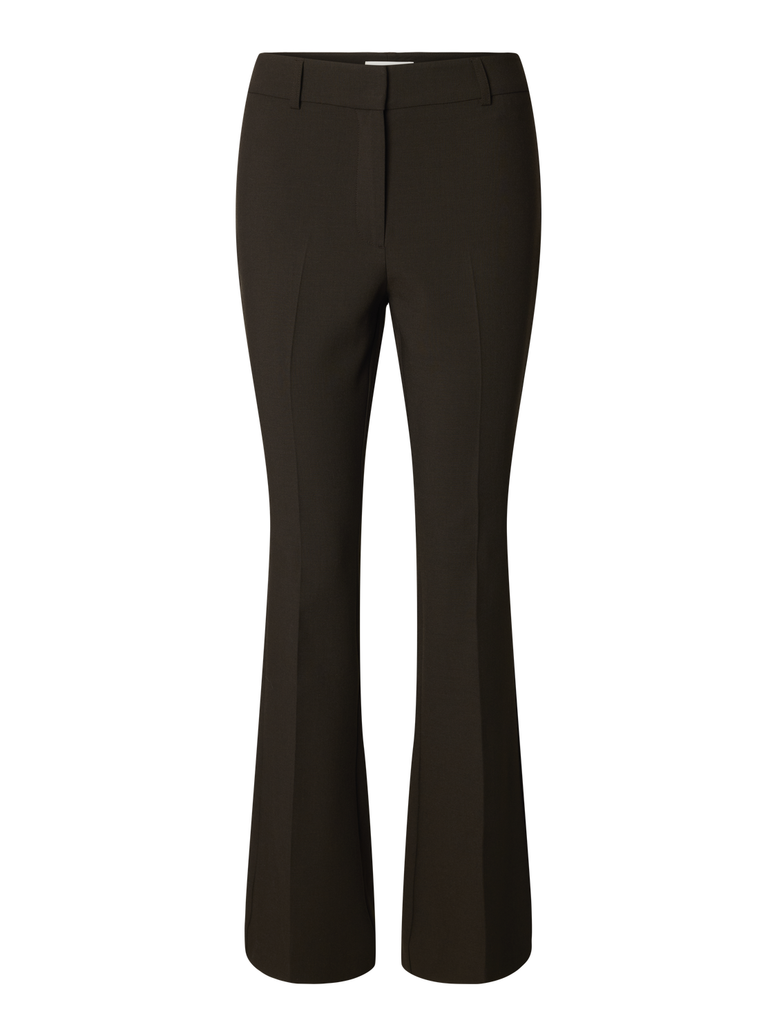 Rita slim flared bukse brun