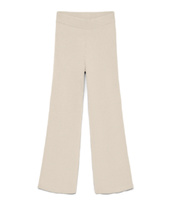 Gold Lux ribbet loose bukse beige
