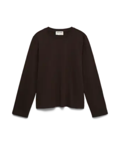 Naima o-neck boxy t-skjorte brun